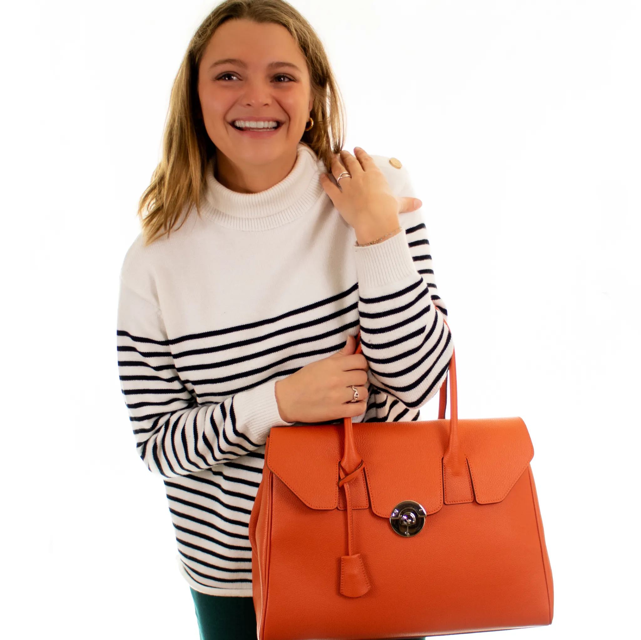 Maison Berthille Cabas & Grands Sacs À Main | Sacs>Sac à main Business Cortina en cuir grainé |