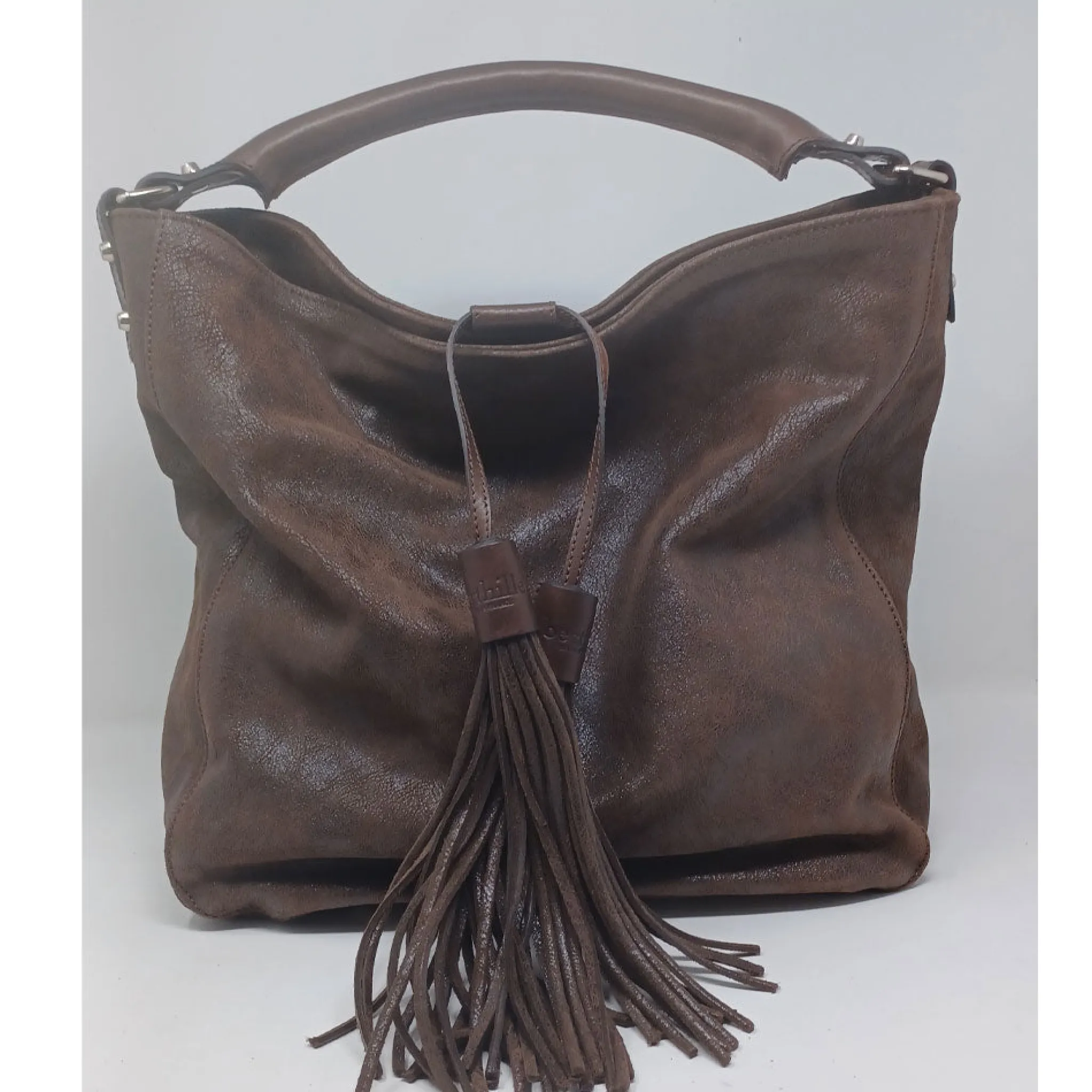 Maison Berthille Cabas & Grands Sacs À Main>Sac en Cuir Vieilli Marron | Porté Épaule | Hermine